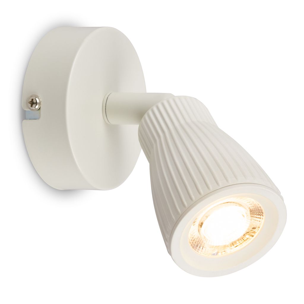 Briloner Led Wandleuchte Schwenkbar Ø8x8,5 Cm 3,5w 400lm 3000k Warmweiß Drehbarer Spotkopf Altweiß - Wandlampe Wohnzimmer Schlafzimmer Flur