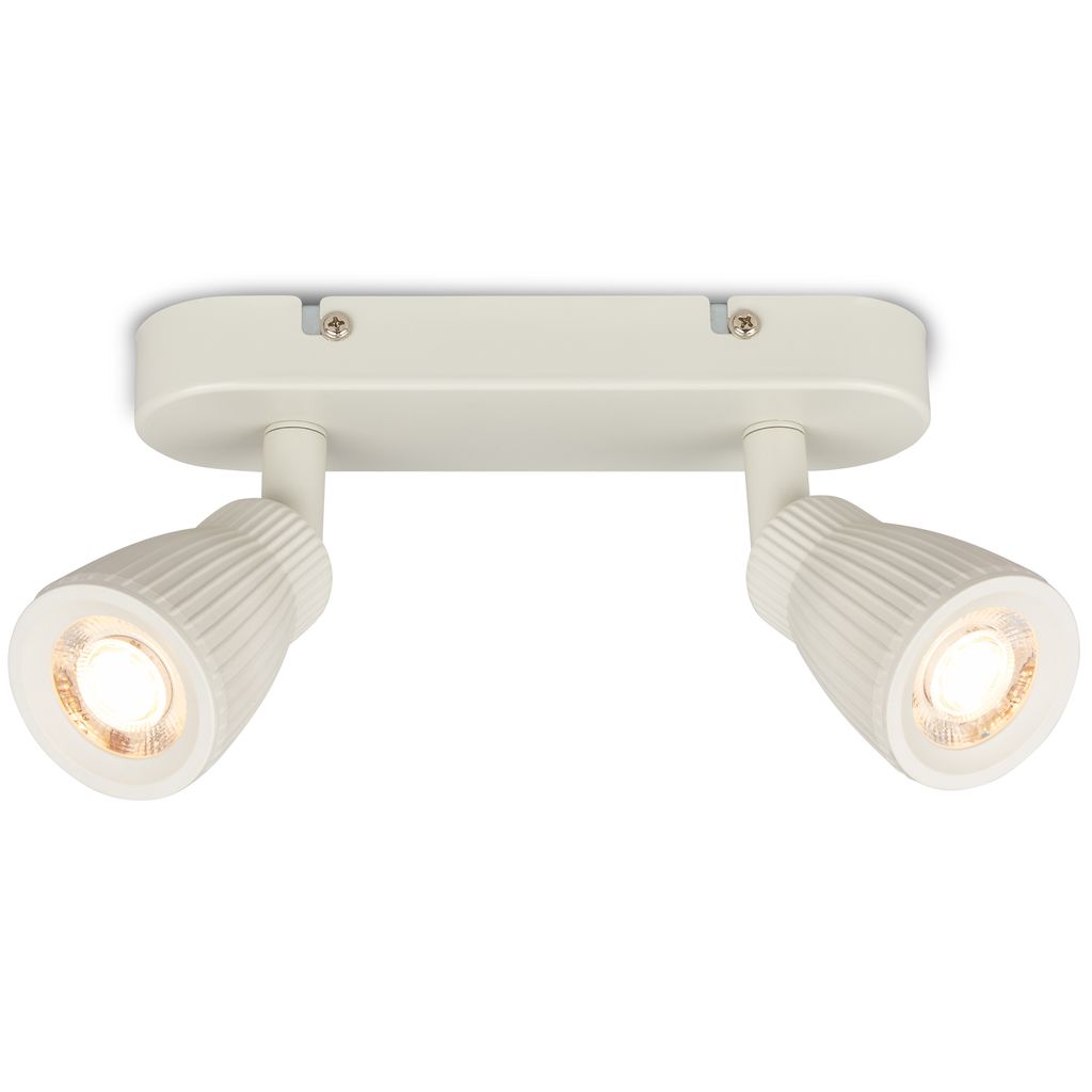 Briloner Led Deckenlampe Schwenkbar 20 Cm 7w 800lm 3000k Warmweiß 2-flammig Altweiß - Deckenstrahler Wohnzimmer Flur Küche Büro