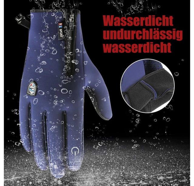 Sunicol Multisporthandschuhe Thermo Winterhandschuhe Touchscreen Fahrradhandschuhe Wasserdich Thermal Fleece, Winddicht Ski Sporthandschuhe für Damen Herren