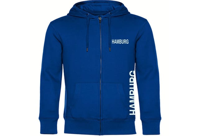 multifanshop Kapuzensweatjacke Hamburg - Brust & Seite - Sweat