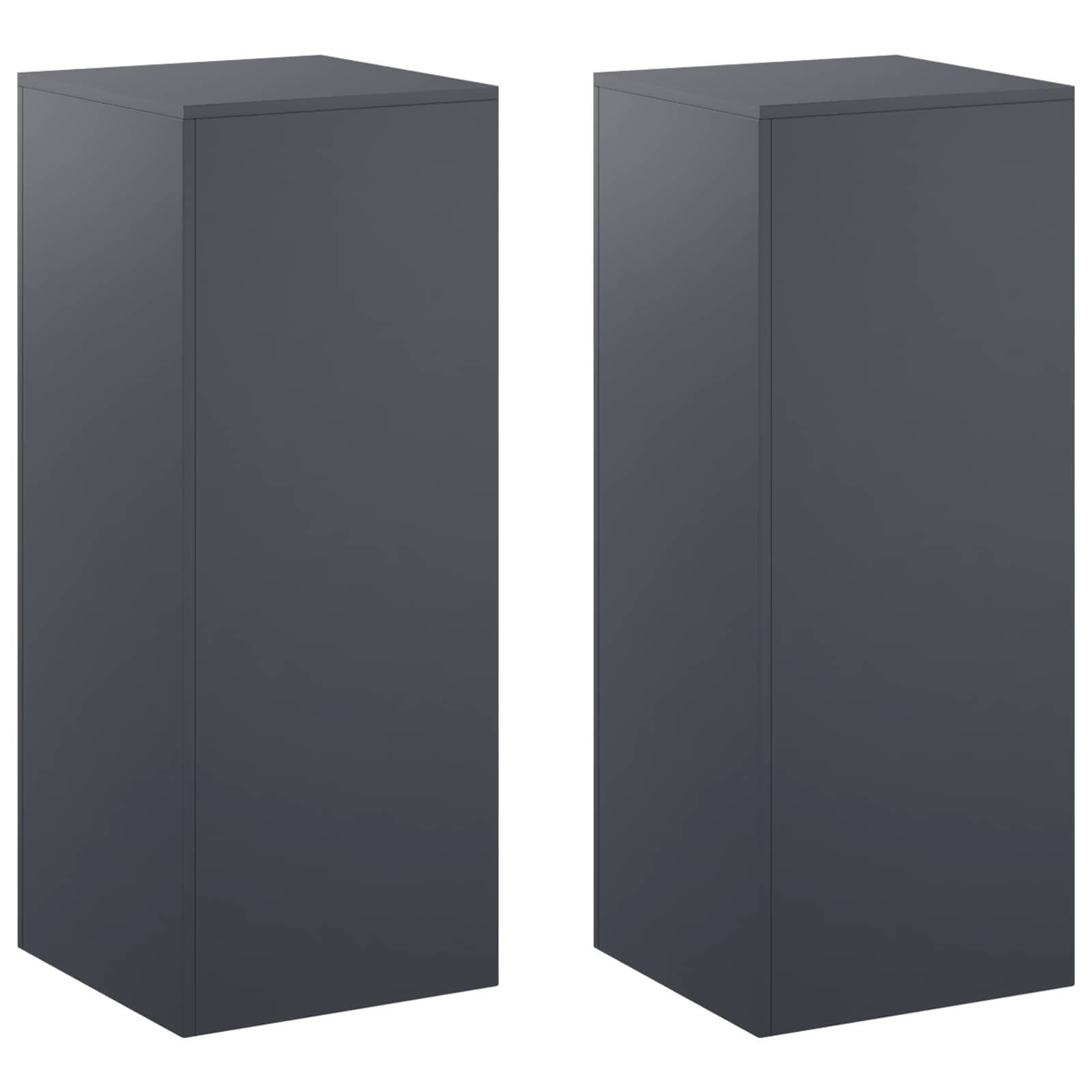 Pflanzenständer 2 Pcs Anthrazit 40 X 40 X 100 Cm Vidaxl