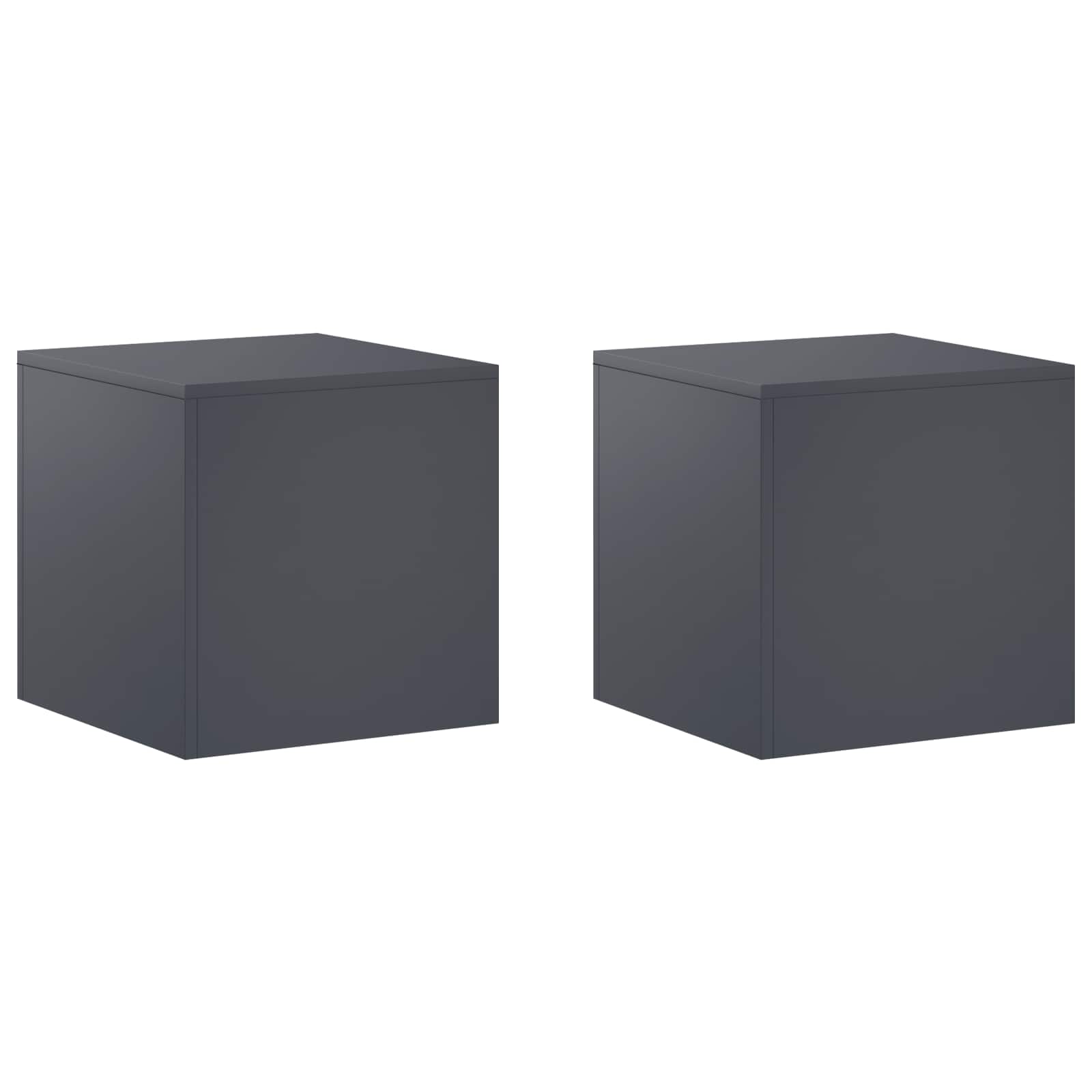 Pflanzenständer 2 Pcs Anthrazit 40 X 40 X 40 Cm Vidaxl