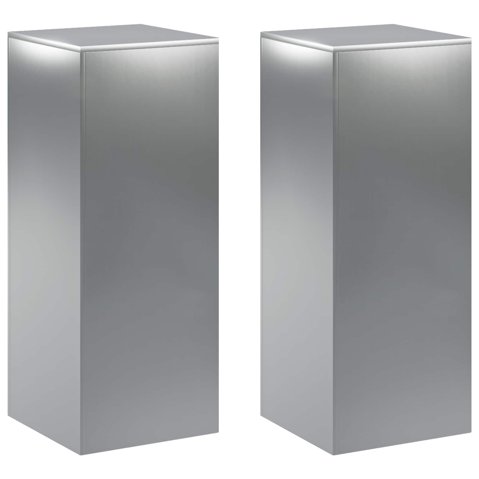 Pflanzenständer 2 Pcs Silber 40 X 40 X 100 Cm Edelstahl Vidaxl