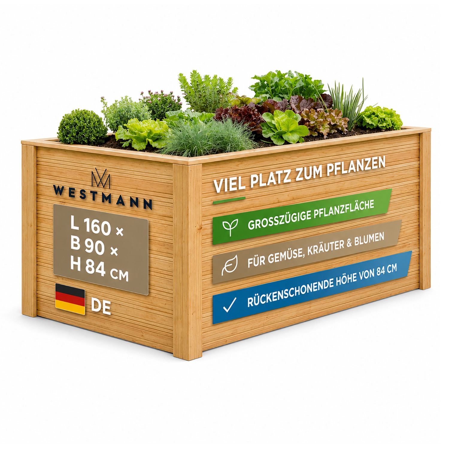 Westmann Larius 160 Garten Hochbeet Aus Holz Lärchenholz