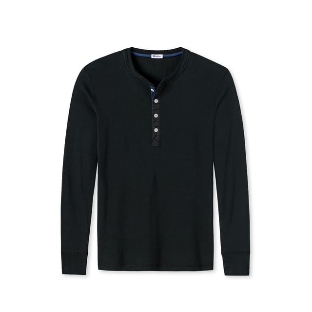 Schiesser Langarmshirt Freizeit Revival Karl-Heinz schwarz Herren