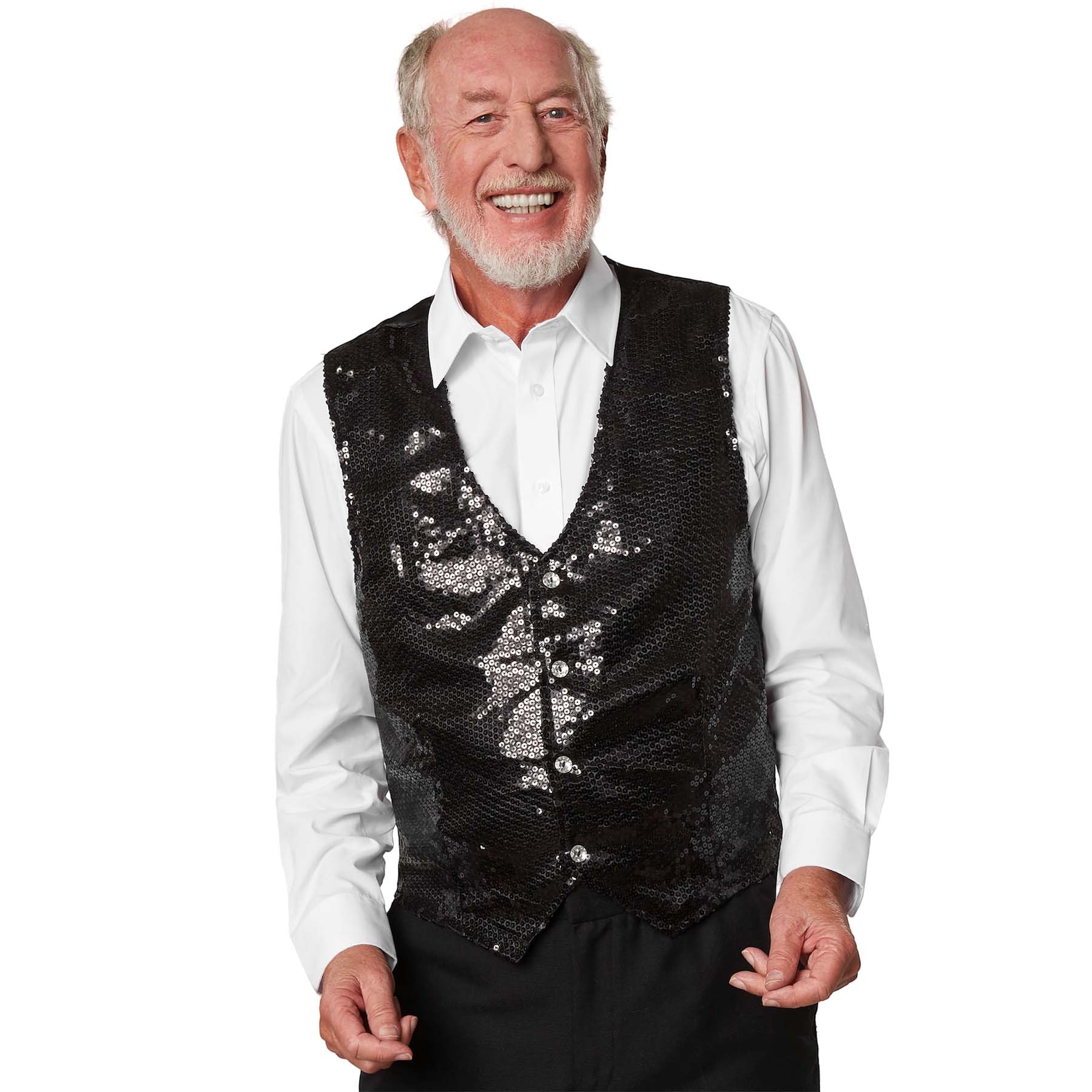 dressforfun Anzugweste Pailletten-Weste Herren