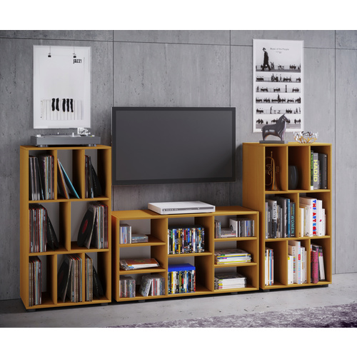 Ebuy24 - Schaltino Regal Retro Für Lp Platten Rack 8 Regale Buche Dekor.