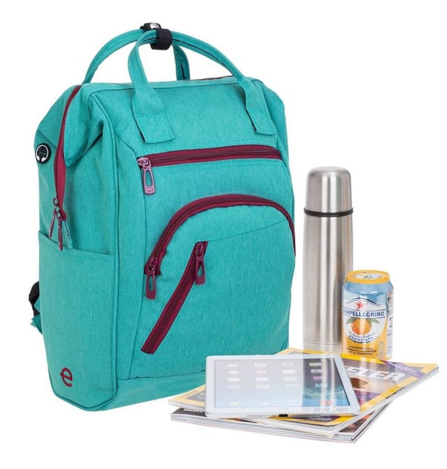 ELEPHANT Cityrucksack Finn 12830 Damenrucksack Rucksack, A4 Damen Handtasche Daypack Klappöffnung + Schlüsselbörse