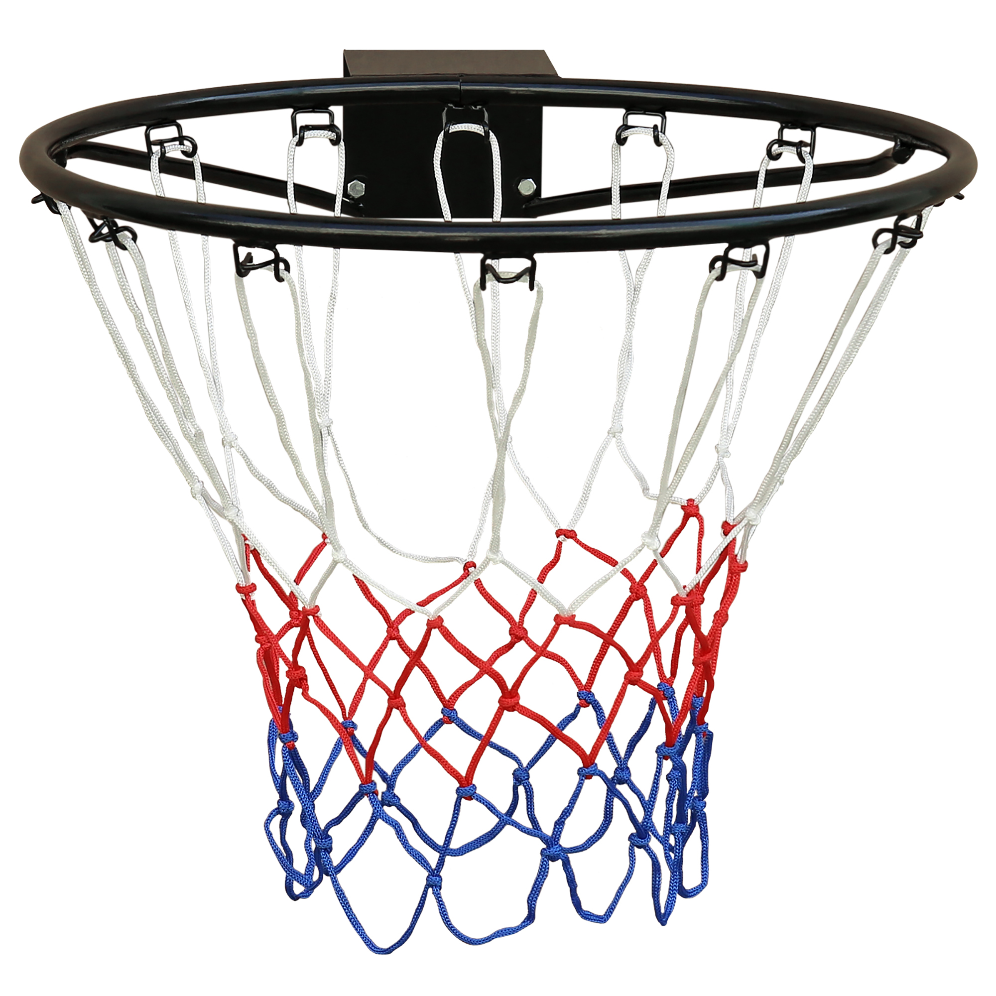 Elvmi Wand Basketballkorb Mit Schutznetz, Reifen Aus Eisen Und Nylon, Wetterbeständig, Schwarz, 45 Cm