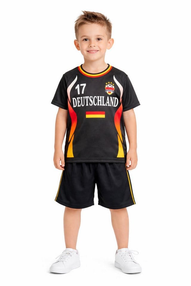 Fashion Boy Fußballtrikot Fußball Fan Set Deutschland Germany Trikot + Shorts 2026, JS780 (Set, 2, Shirt+Shorts)