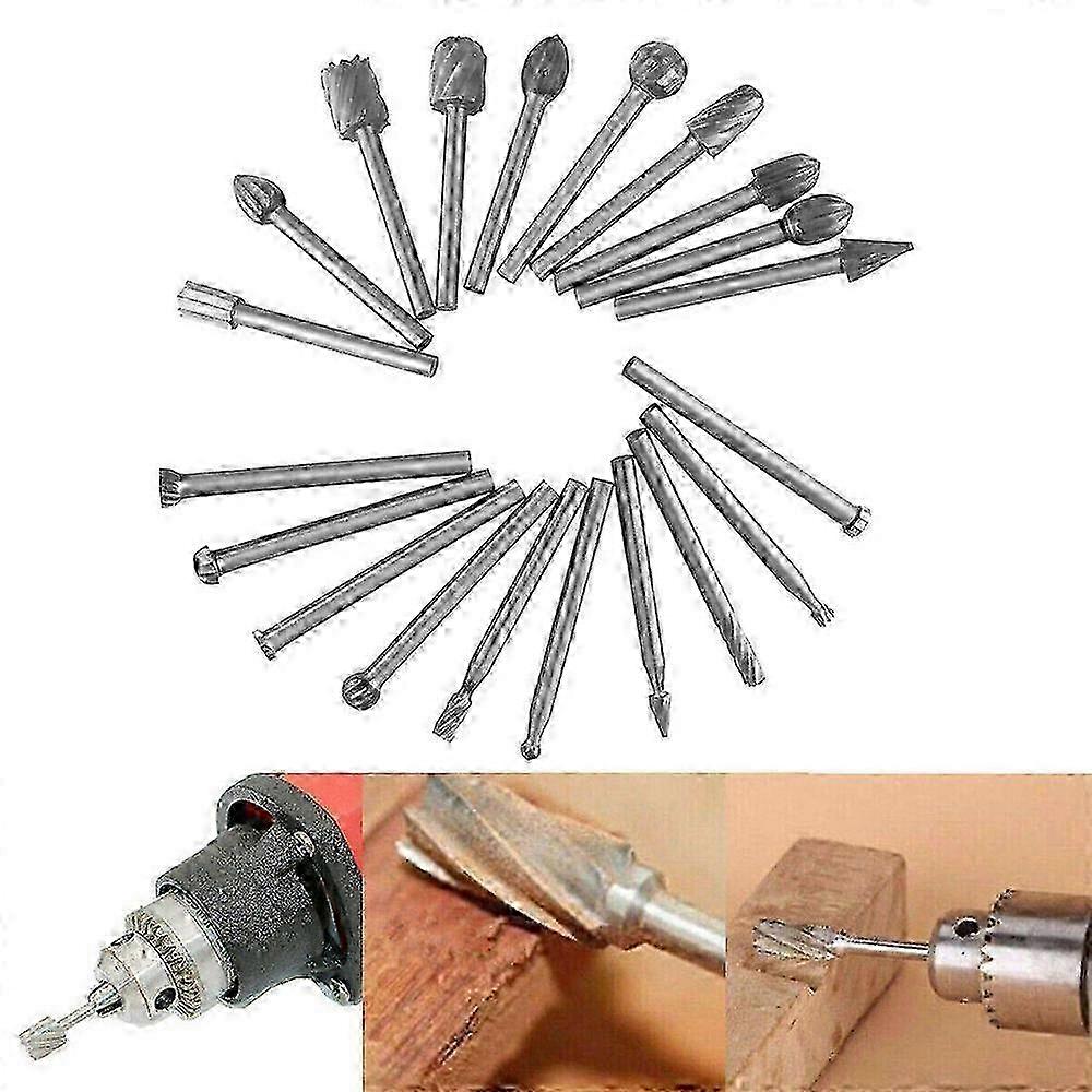 20-teiliges Bohrer-set Für Dremel, Stahl-rotationsfräser, Hochgeschwindigkeits-holzbearbeitung