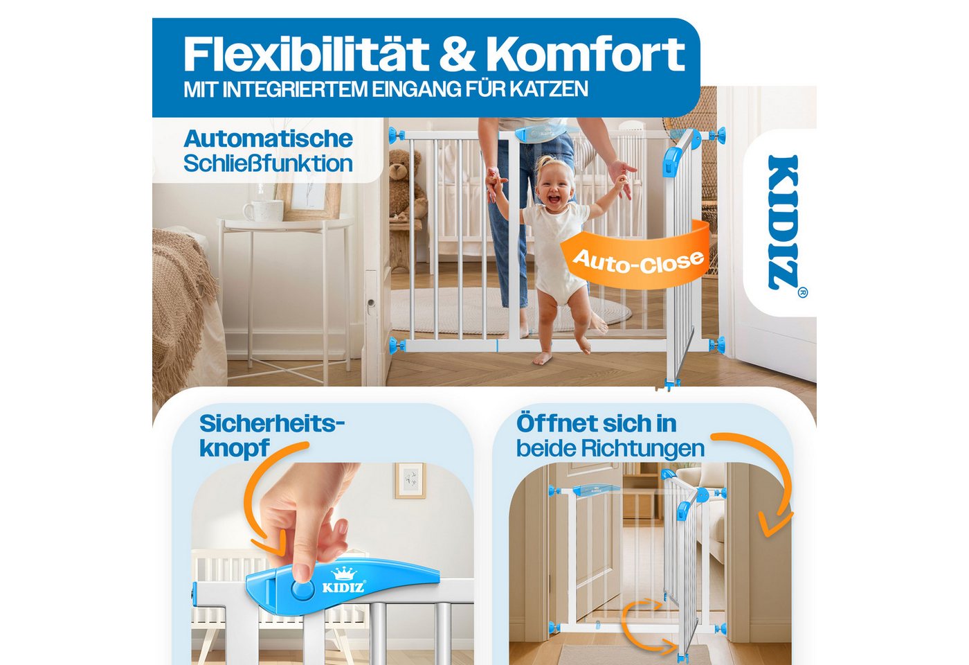 Sicherheits-türschott Für Treppen 74 Bis 87 Cm Ohne Bohren Bild 3