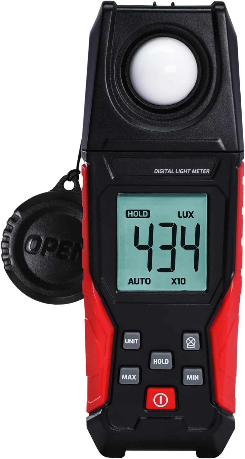 Digitales Luxmeter 0,01–200.000 Lux Für Leds, Pflanzen, Fotografie, Leuchtdichtemessung, Fußbeleuchtung, Hochpräziser, Tragbarer Beleuchtungsstärkesensor, Lcd-display, Automatische Bereichswahl, Batte