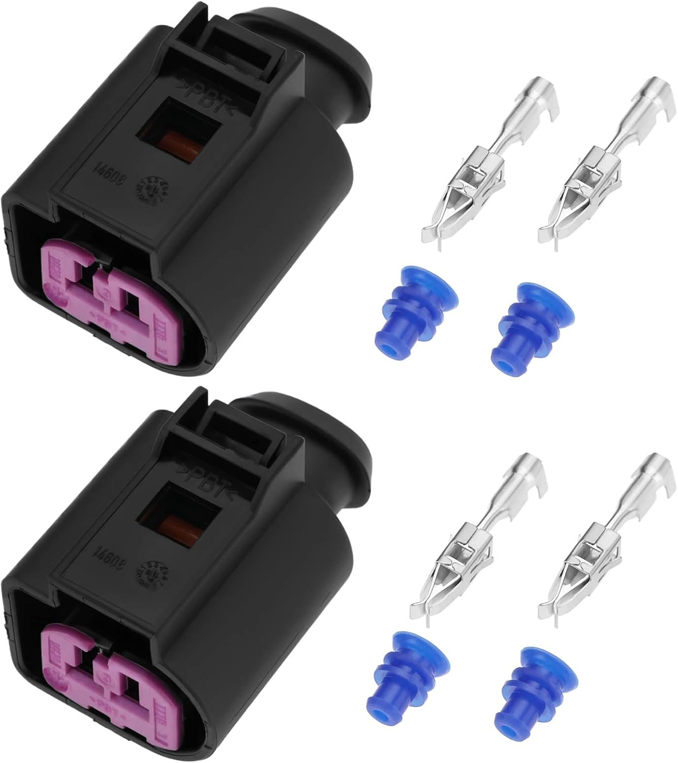 Abgedichtete 2-polige Weibliche Reparaturstecker 1j0973772, Kompatibel Mit Lichtmaschinen Von Audi, Vw, Seat Und Sokda