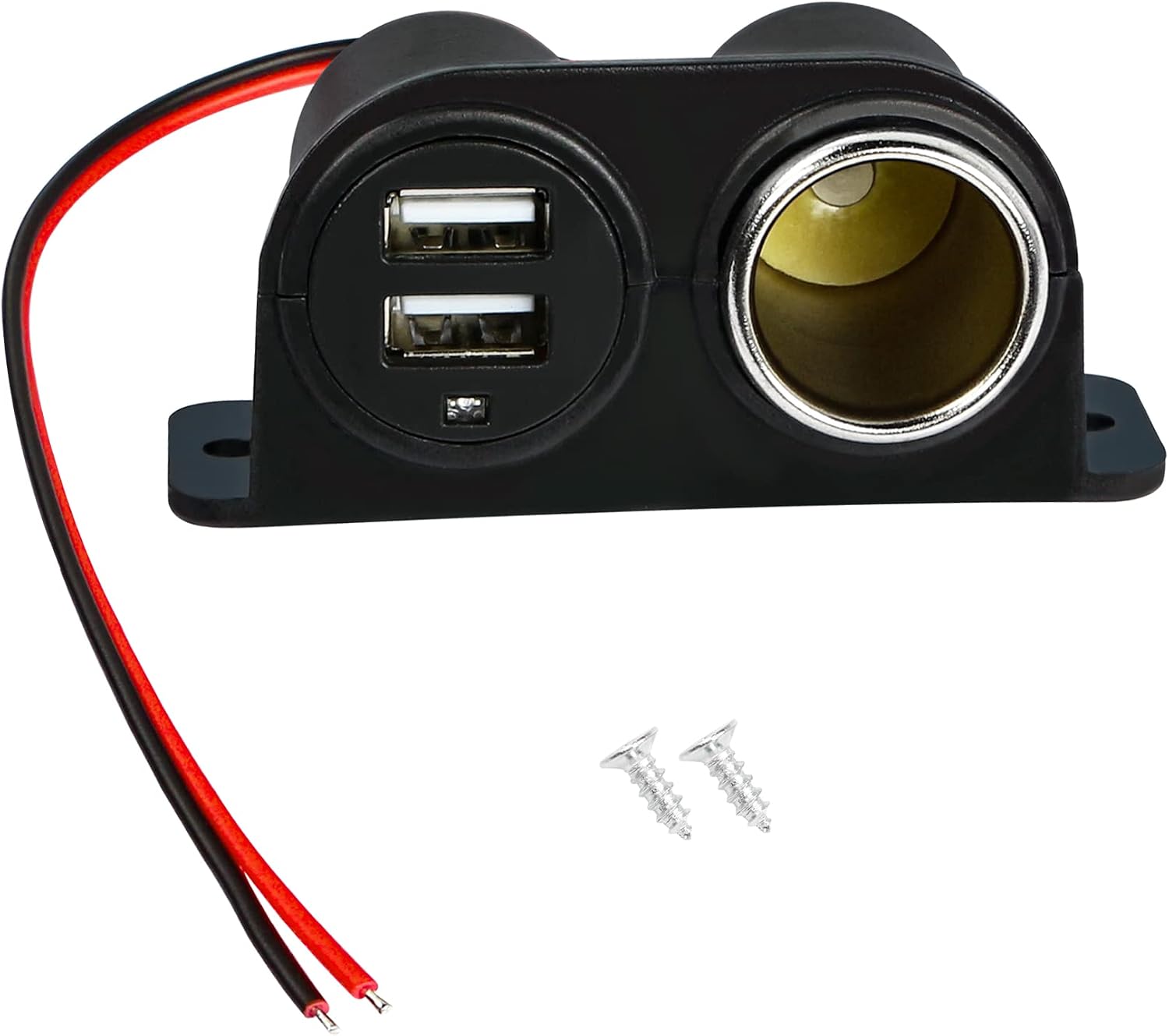 12v Usb-zigarettenanzünderbuchse, Splitter Mit Zwei Usb-anschlüssen Und Led, Für Auto, Lkw, Wohnmobil, Handy