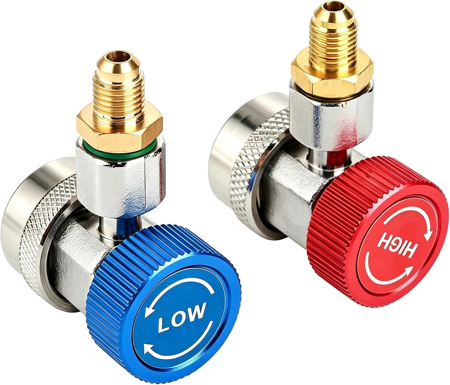 R134a Schnellanschluss, R-134a 1/4 Zoll Sae Schnellanschlussadapter-paar Für Kfz-klimaanlagen, Schnellanschluss Für Niedrig- Und Hochdruck, Flexibler Freon-verteiler-anschlusssatz