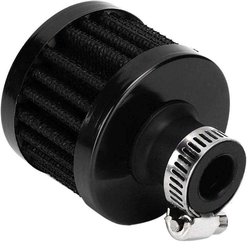 Ansaugentlüftung, 12 Mm/0,5 Zoll Mini-ansaugfilter, Kurbelgehäuseentlüftung, Universelles Autozubehör Für Autos Und Motorräder (schwarz)