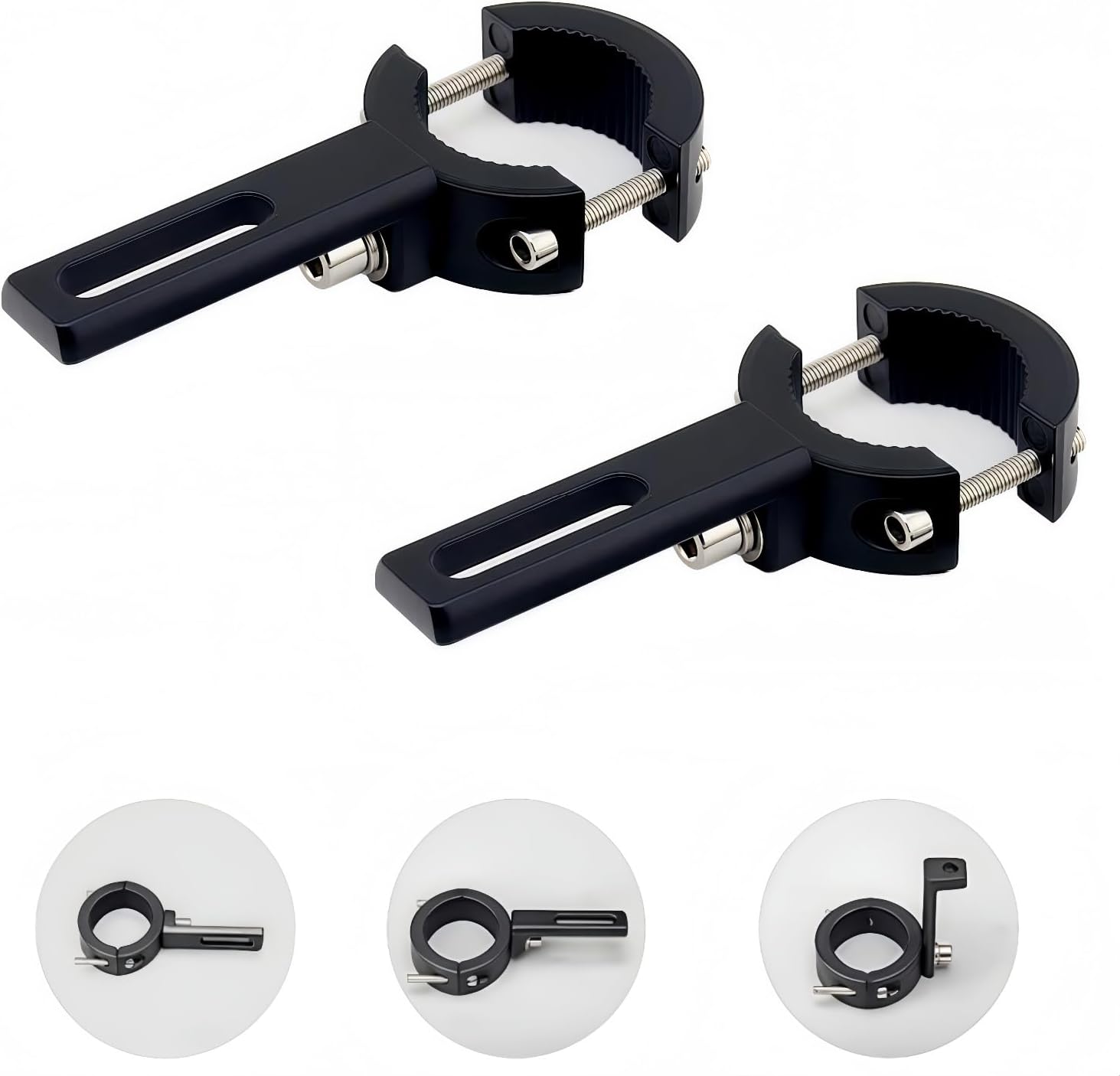 Set Mit 2 Motorradscheinwerfer-halterungen Für Motorradscheinwerfer – Universelle Scheinwerferhalterungen – 20 Mm Bis 38 Mm