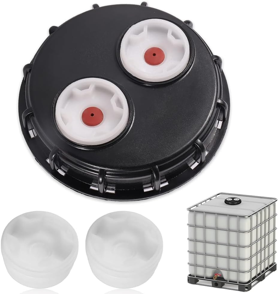 Ibc-tankdeckel, 163 Mm – Belüfteter Deckel Für Ibc-wassertanks Mit Zwei Belüftungslöchern – Ibc-tankzubehör Mit 2-zoll-ersatzdeckel Für Tanks
