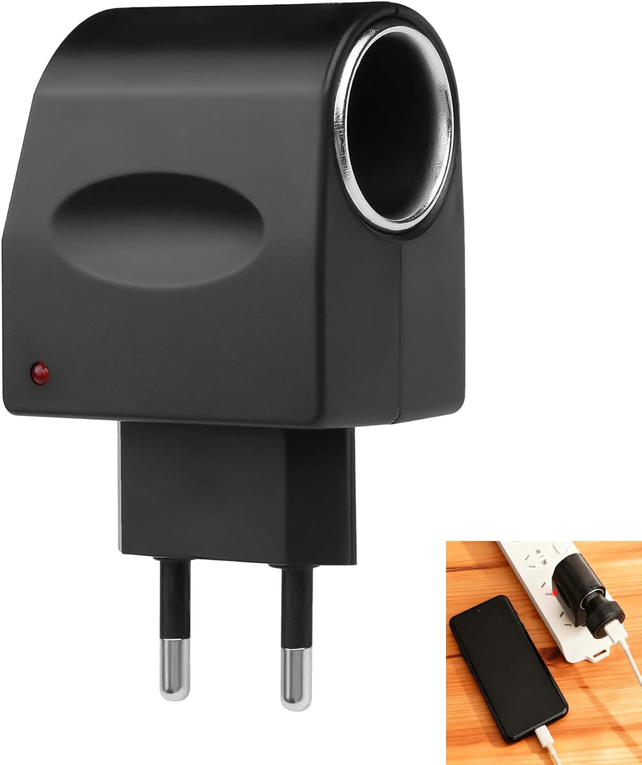 220 V Auf 12 V 0,5 A 6 W Kfz-netzteil, Ac/dc-zigarettenanzünderadapter, Eu-netzstecker-spannungswandler Für Zuhause, Auto, Gps Und Dashcam