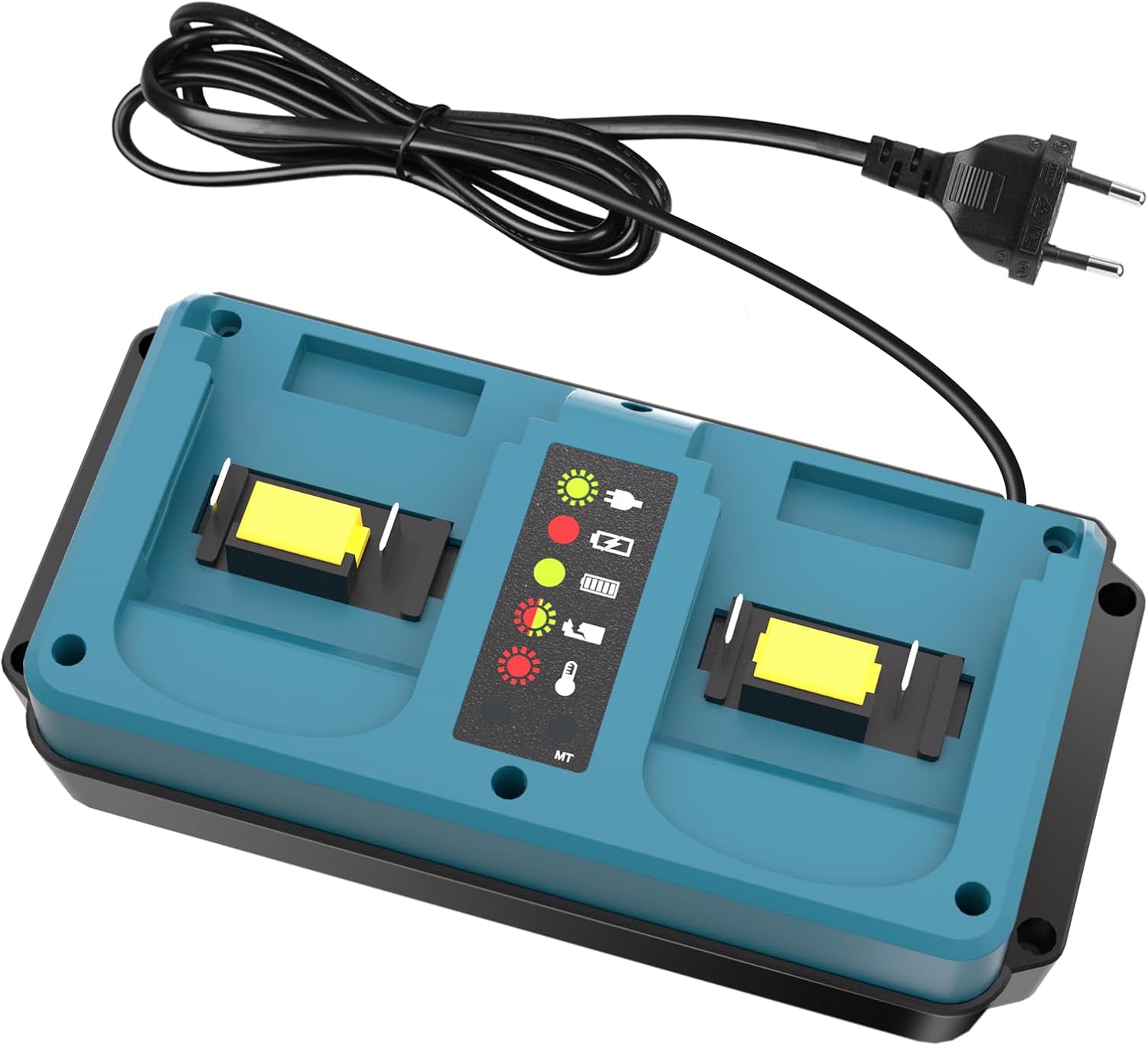Ersatzladegerät Für Makita 18v, Dual-schnellladegerät Kompatibel Mit Makita 14,4v - 18v Akkus Bl1860b Bl1850 Bl1860 Bl1830 Bl1850b Bl1430 Bl1840b Bl1840 Bl1815 Bl1415 Bl1440