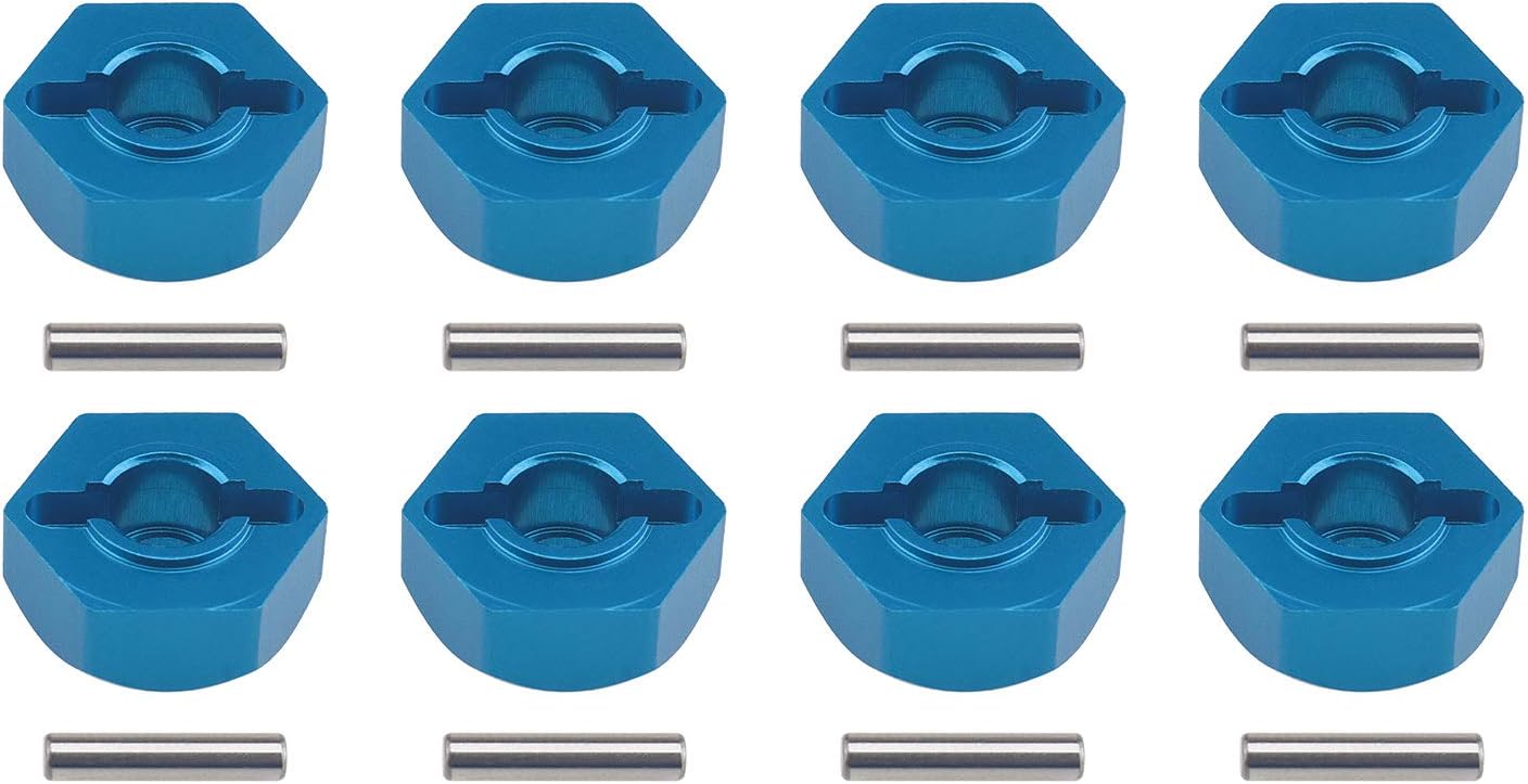 Set Mit 8 Blauen, 12 Mm Großen, Sechseckigen Adaptern Aus Aluminiumlegierung Für Radnaben Von Ferngesteuerten Autos, Universell Passend Für Ersatzteile Im Maßstab 1:10.