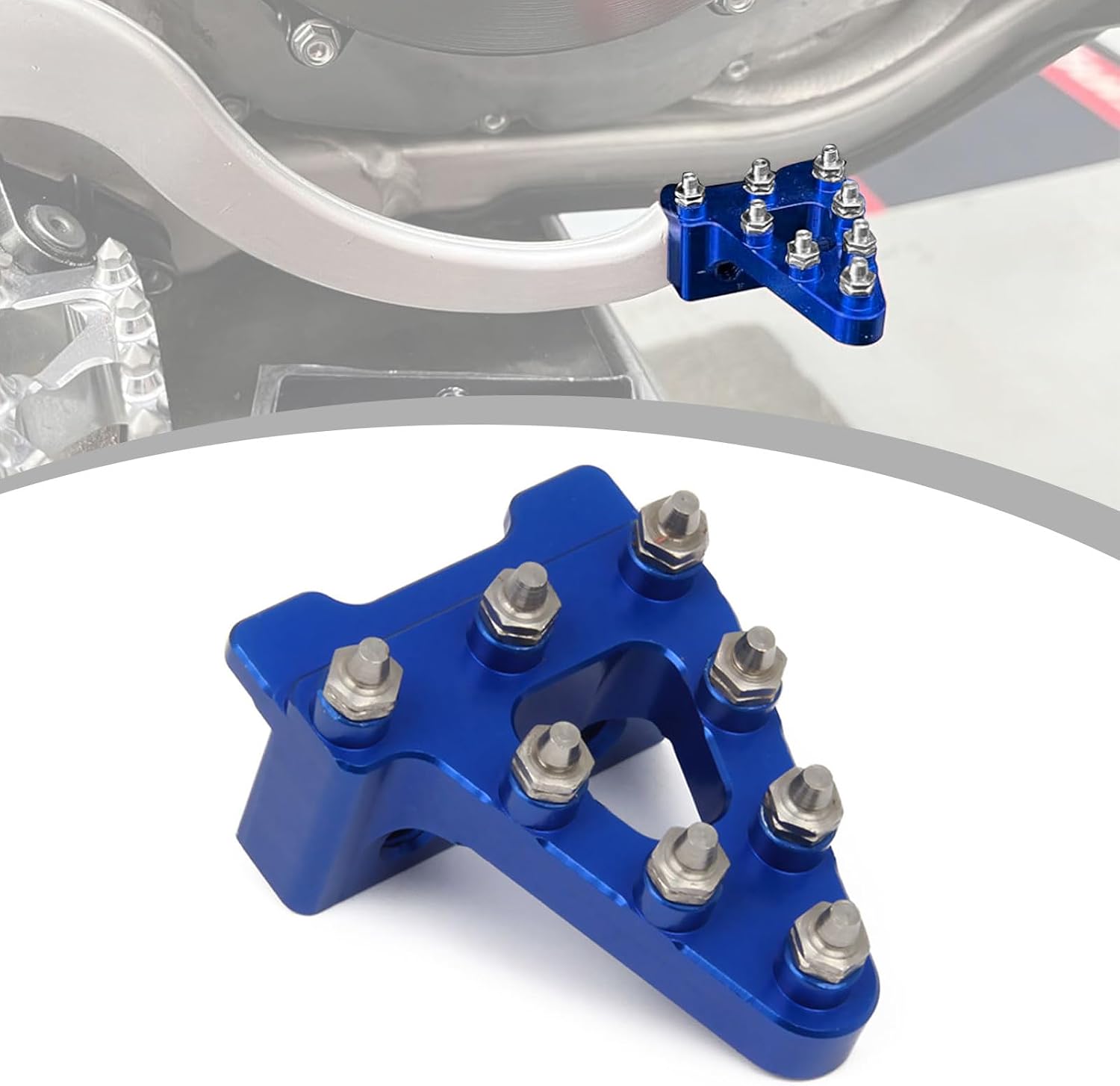 Motorrad-hinterradbremspedal, Cnc-gefrästes Aluminium – Blau Motorrad-bremspedalspitze Für Pitbike, Dirtbike, Motocross, Enduro, Supermoto (2 Stück)