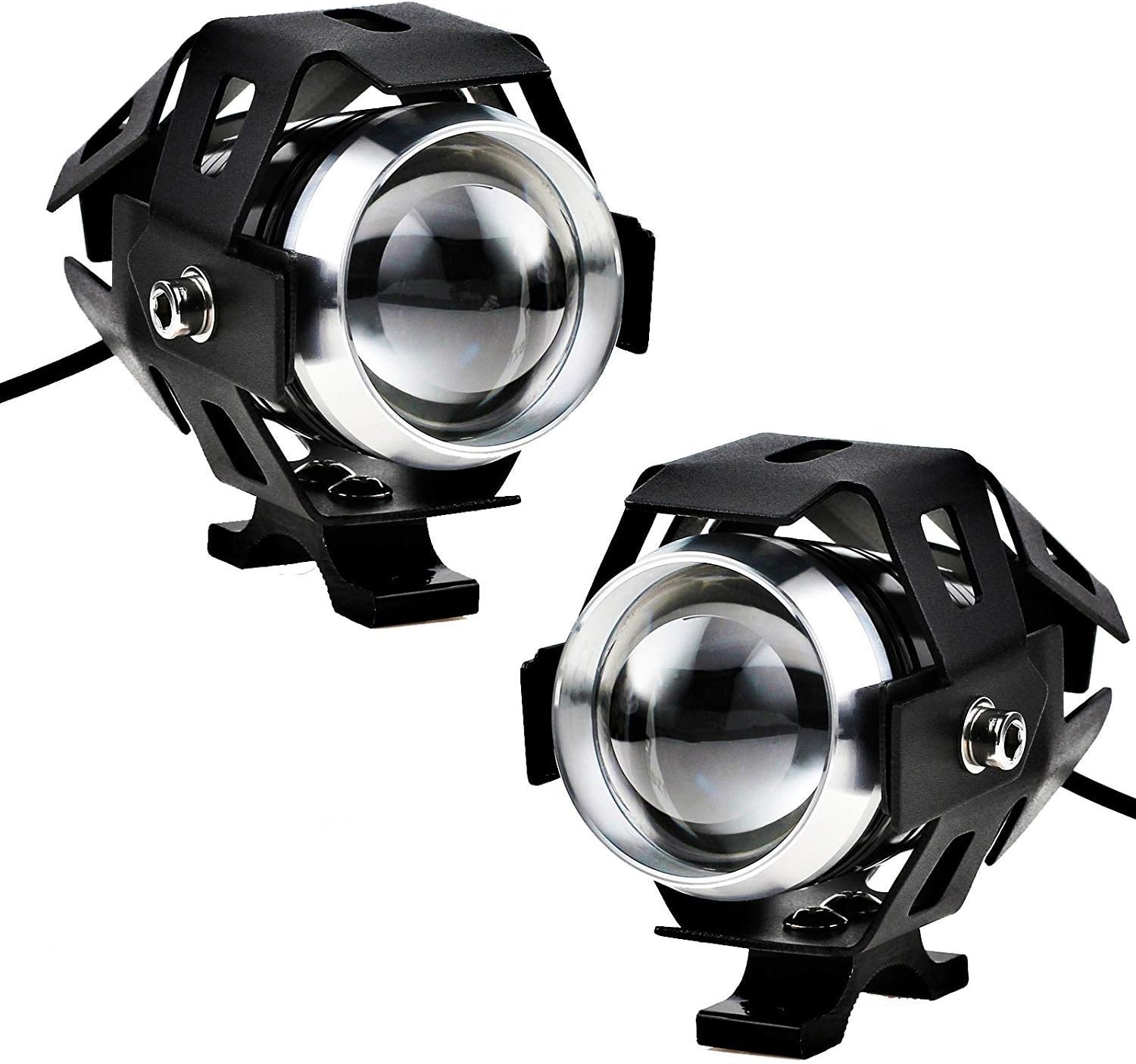2 Stück 125w Motorrad-led-zusatzscheinwerfer, Motorrad-nebelscheinwerfer, Led-spot-projektor, 3000lm, U5 Wasserdicht Für Motorrad, Quad, Roller