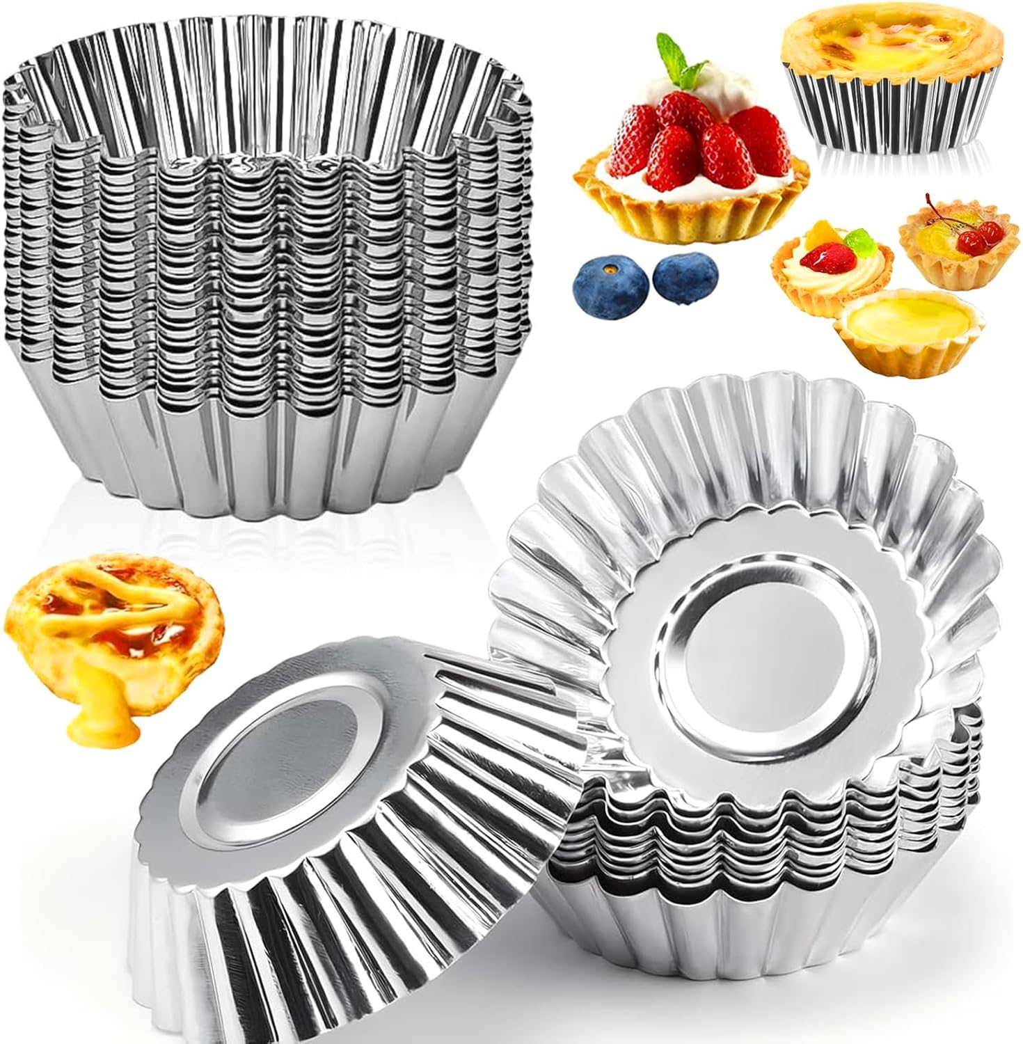 36-teiliges Eierkuchen-backform-set, Wiederverwendbare, Antihaftbeschichtete Eierkuchenformen Aus Edelstahl Aus Kohlenstoffstahl, Ideal Zum Selberbacken, Küchenbackzubehör