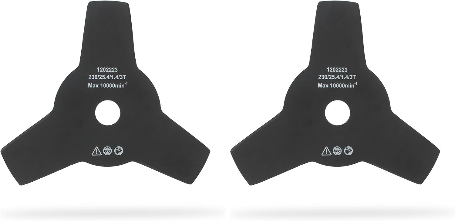 3-zahn-klinge – Geeignet Für Freischneider – 230 Mm Schnittlänge, 25,4 Mm Bohrung Und 1,4 Mm Dicke – Höchste Qualität (2er-pack)
