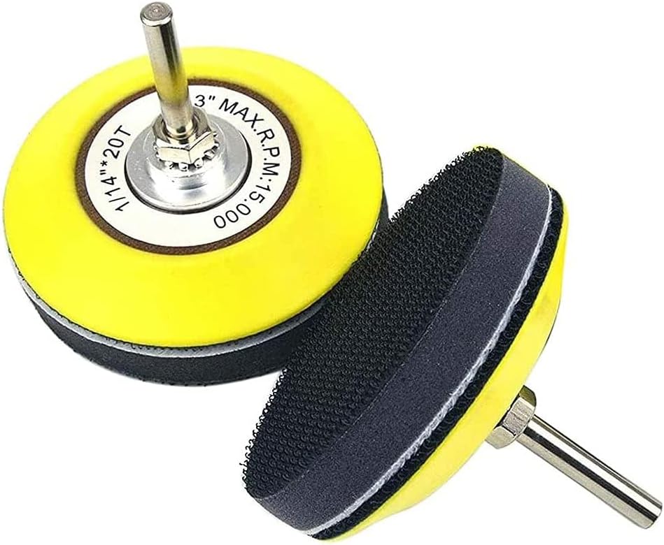 2 Stück 75-mm-schleifscheiben/polierscheiben Mit 1/4-zoll-dorn, Selbstklebende Schleifscheiben Für Bohrmaschinen Und Winkelschleifer