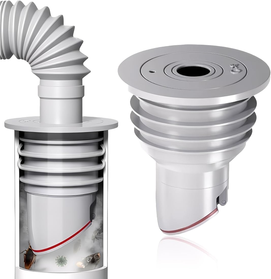 Geruchsstopper Für Waschmaschinen, Rückschlagventil, Waschmaschinendichtung Mit Silikon-dichtungsstopfen, Waschmaschinenschlauch Für Die Haushaltsküche (grau, 35-40 Mm)