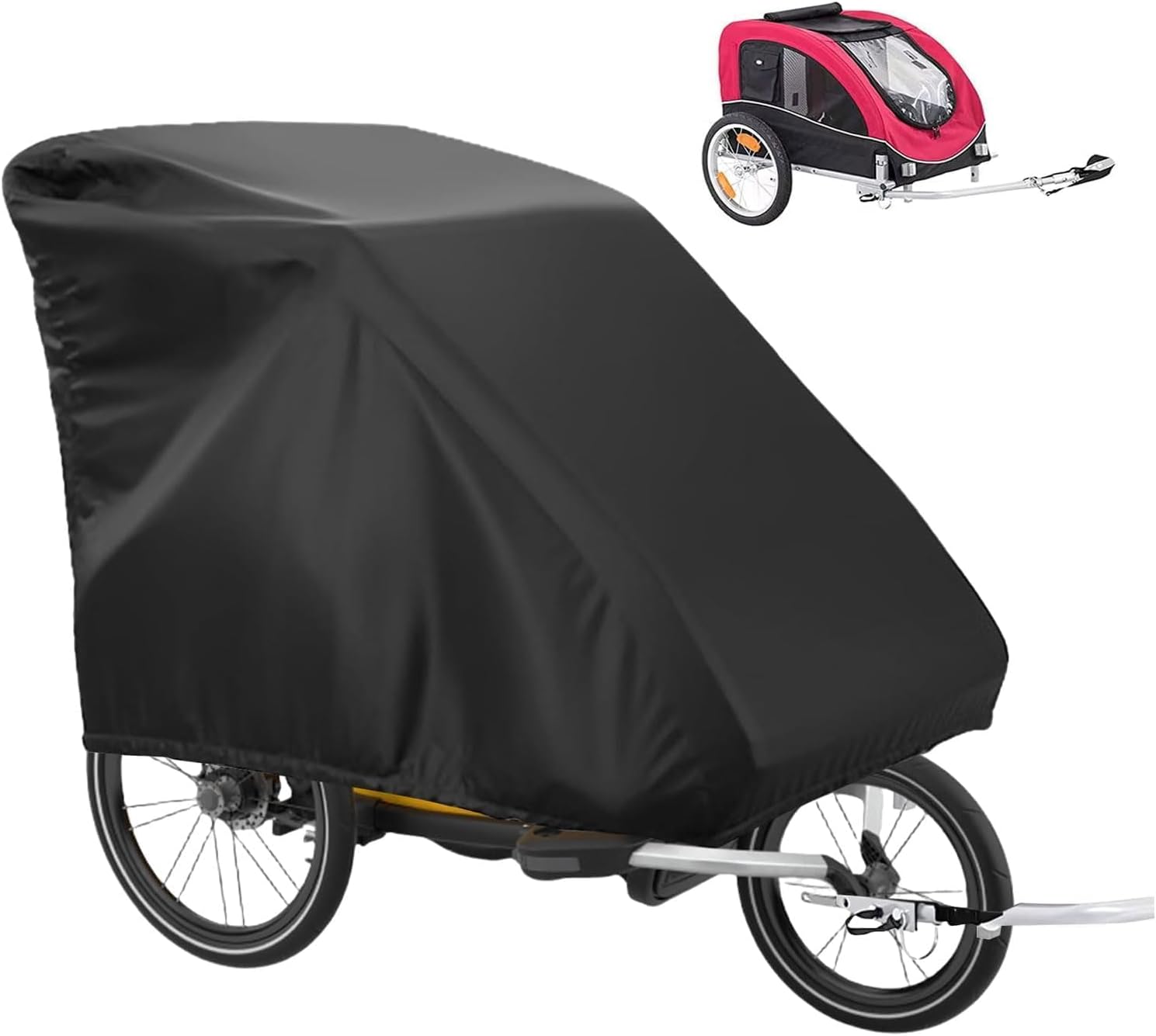 Universelle Anhängerabdeckung (140 X 84 X 100 Cm), Fahrradanhängerabdeckung, Fahrradanhängerabdeckung Aus 420d Oxford-gewebe, Fahrradanhänger Aus Oxford-gewebe, Für Fahrradanhänger, Hundeanhänger, Las