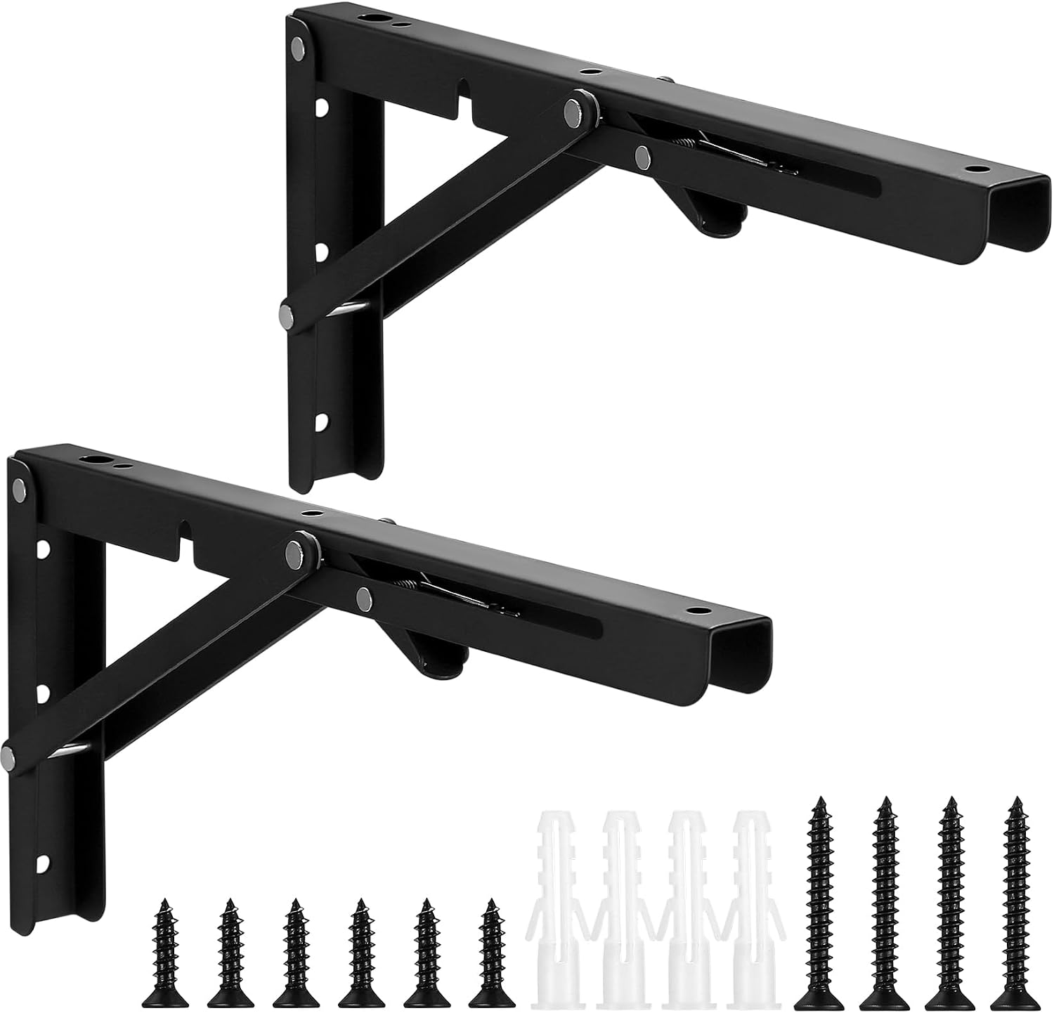 2 Stück Klappbare Regalträger, Klappbare Konsolenträger, Robuste Klappbare Eckregalträger, Ausziehbare Regalträger Für Garage, Küche, Schlafzimmer (30 Cm)
