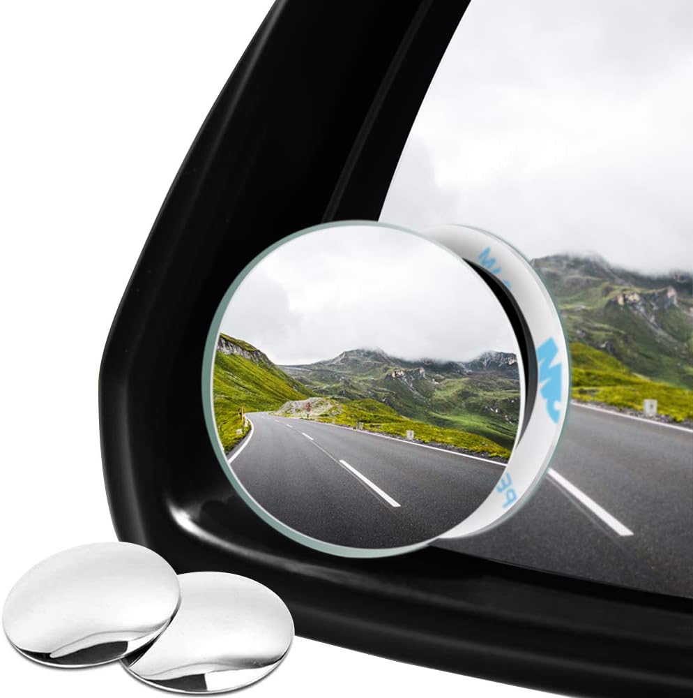 Set Mit 2 Totwinkelspiegeln, 360° Konvex Für Auto, Suv, Lkw, Motorrad Verstellbarer Rahmenloser Rückspiegel, Hd-antibeschlagglas, Komfortable Sicht, Für Alle Fahrzeuge