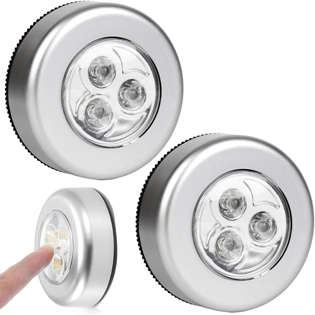 2 Stück Kabellose Led-lampen, Batteriebetriebene Lampen, Selbstklebende Led-strahler