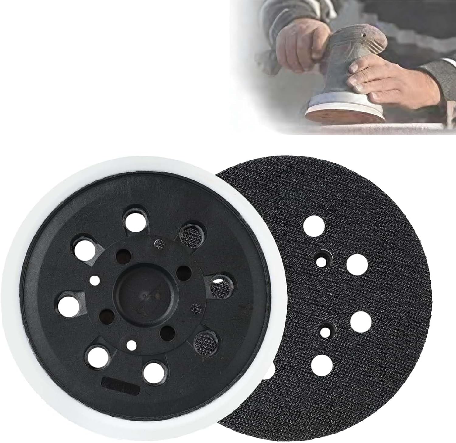 Set Mit 2 125-mm-schleifscheiben Mit 8 Löchern Für Exzenterschleifer