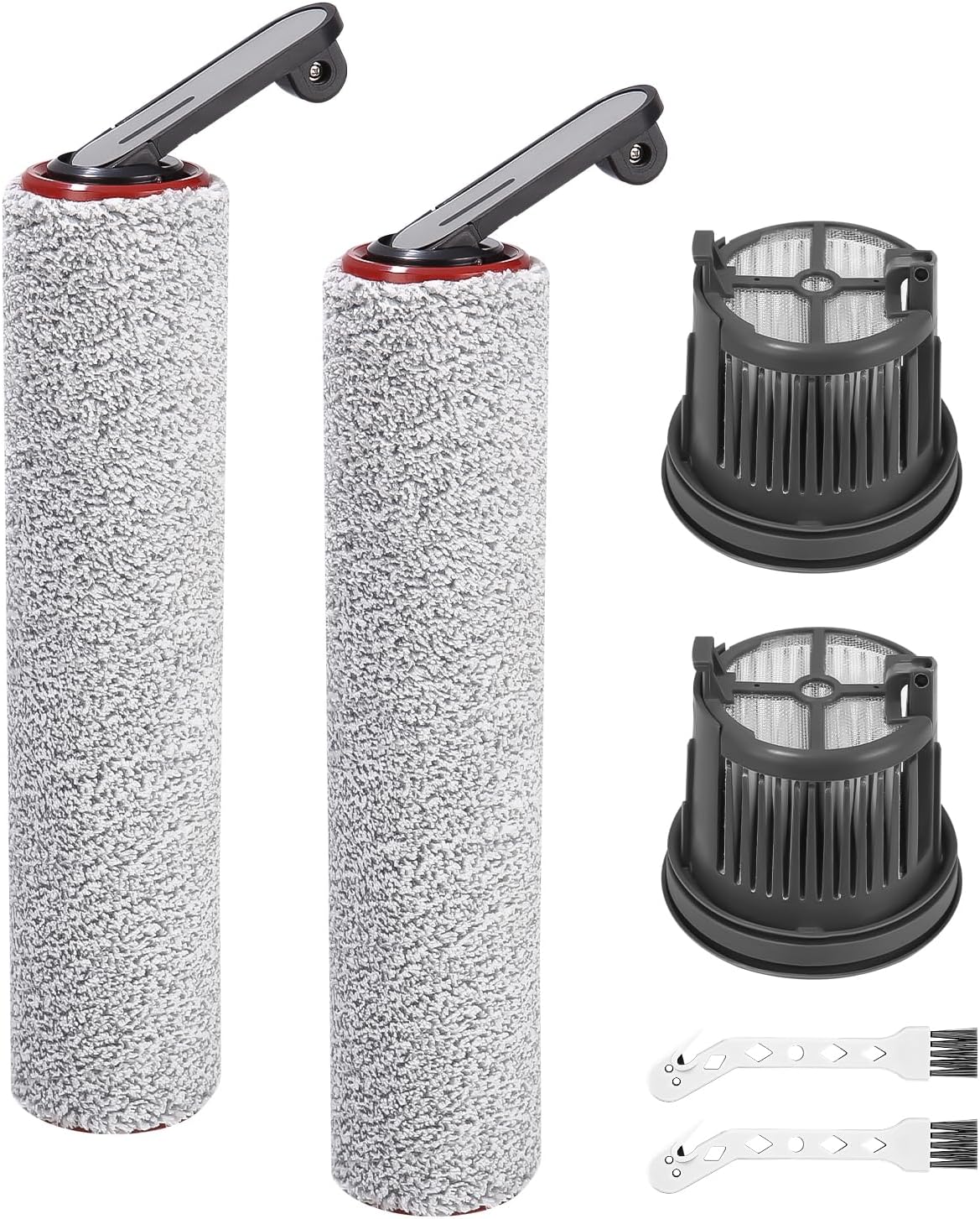 Ersatzbürstenwalze Und Filter Für Dreame H14 Pro, H14, H14 Dual. Zubehör Für Nass- Und Trockensauger, 2 Filter + 2 Bürstenwalzen + 2 Reinigungsbürsten