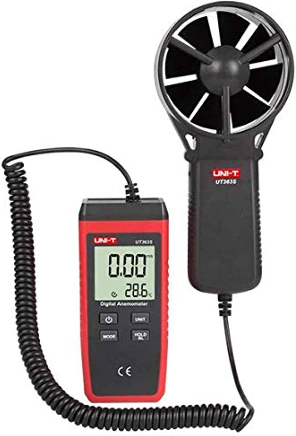 Digitales Anemometer Ut363s, 0,4 M/s–30 M/s, -10 °c–50 °c / 14 °f–122 °f