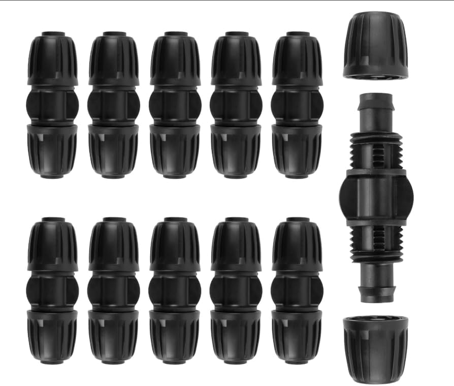 10 Stück 16-mm-tropfbewässerungs-anschlüsse, Gartenschlauchverbinder, Gerade Tropfbewässerungsadapter, Gerade Verbinder, Für Garten, Rasen, Landwirtschaft, Gewächshäuser, Wassersparend