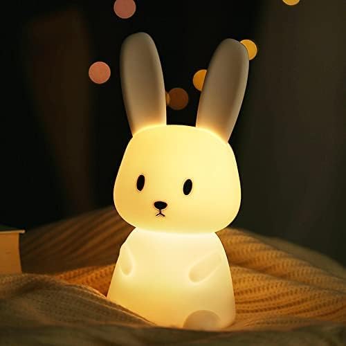 Silikon-hasenlampe, Wunderschönes Nachtlicht Für Kleintiere, Einfach Zu Bedienen, In 7 Farben Erhältlich, Ideal Als Geburtstags- Oder Weihnachtsgeschenk Für Kinder.