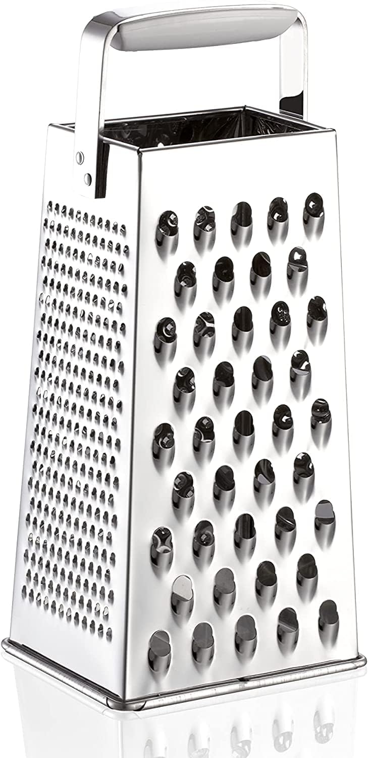Vierseitige Reibe, Mandoline Mit 4 Reibflächen Zum Feinen/groben Reiben Und Schneiden, Küchenreibe Aus Edelstahl, Ergonomischer Griff Für Sicheren Halt