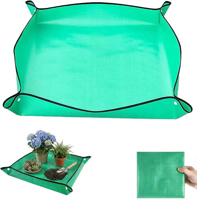 Wasserdichte, Dicke Pe-pflanzmatte, 66 X 66 Cm, Faltbar Mit Druckknöpfen, Sauberer Schutz Beim Umpflanzen, Säen Und Pflegen Von Pflanzen Im Innen- Und Außenbereich