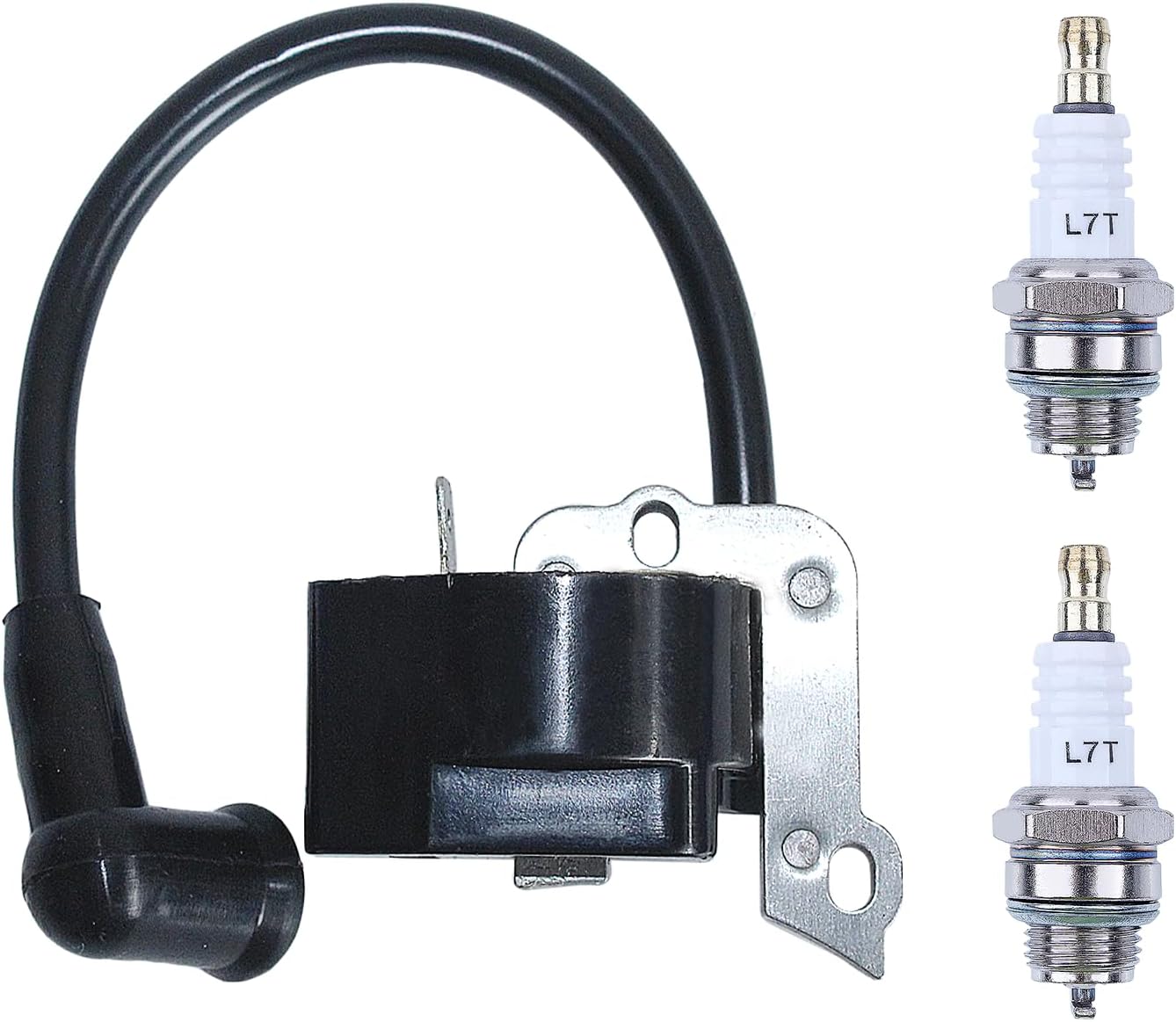 Zündspule Für Fs38, Fs45, Fs46, Fs55, Fc55, Hl45, Km55 Freischneider, Adefol Zündspulenmodul Mit 2 Zündkerzen, Ersatzteile, Rasenmäherzubehör, Langlebig, 4140 400 1300