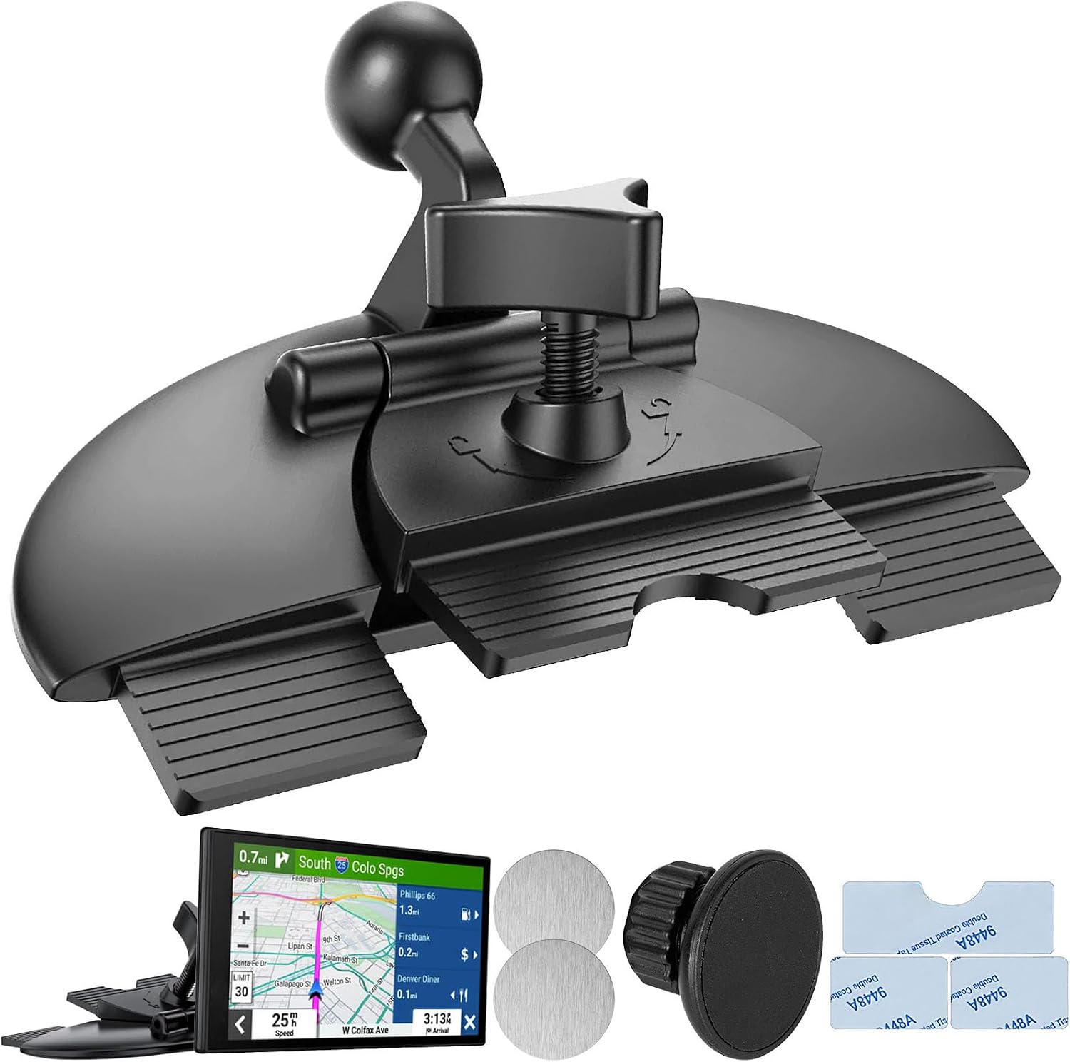 Kfz-navigationshalterung, Austauschbare Kfz-navigationshalterung Mit Cd-schlitz Ersatz-handyhalterung Für Cd-player Mit Carplay-bildschirm, 17,2-mm-kugelgelenk