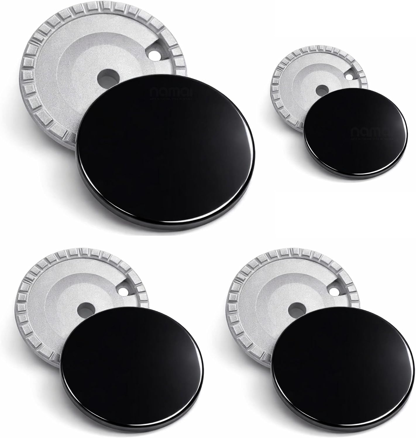 Set Aus 4 Gaskochfeldplatten + 4 Gaskochfeldbrennern