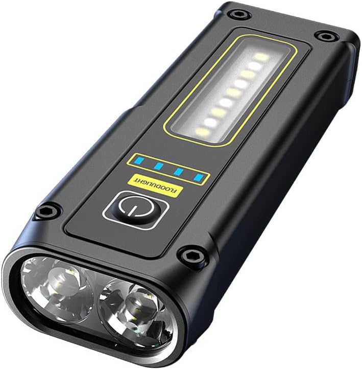 Multifunktionale, Wiederaufladbare Led-taschenlampe Mit Magnet, 7 Modi, Arbeitsleuchte Mit Warnlicht, Powerbank Für Werkstatt, Autonotfall, Camping, Outdoor-einsatz