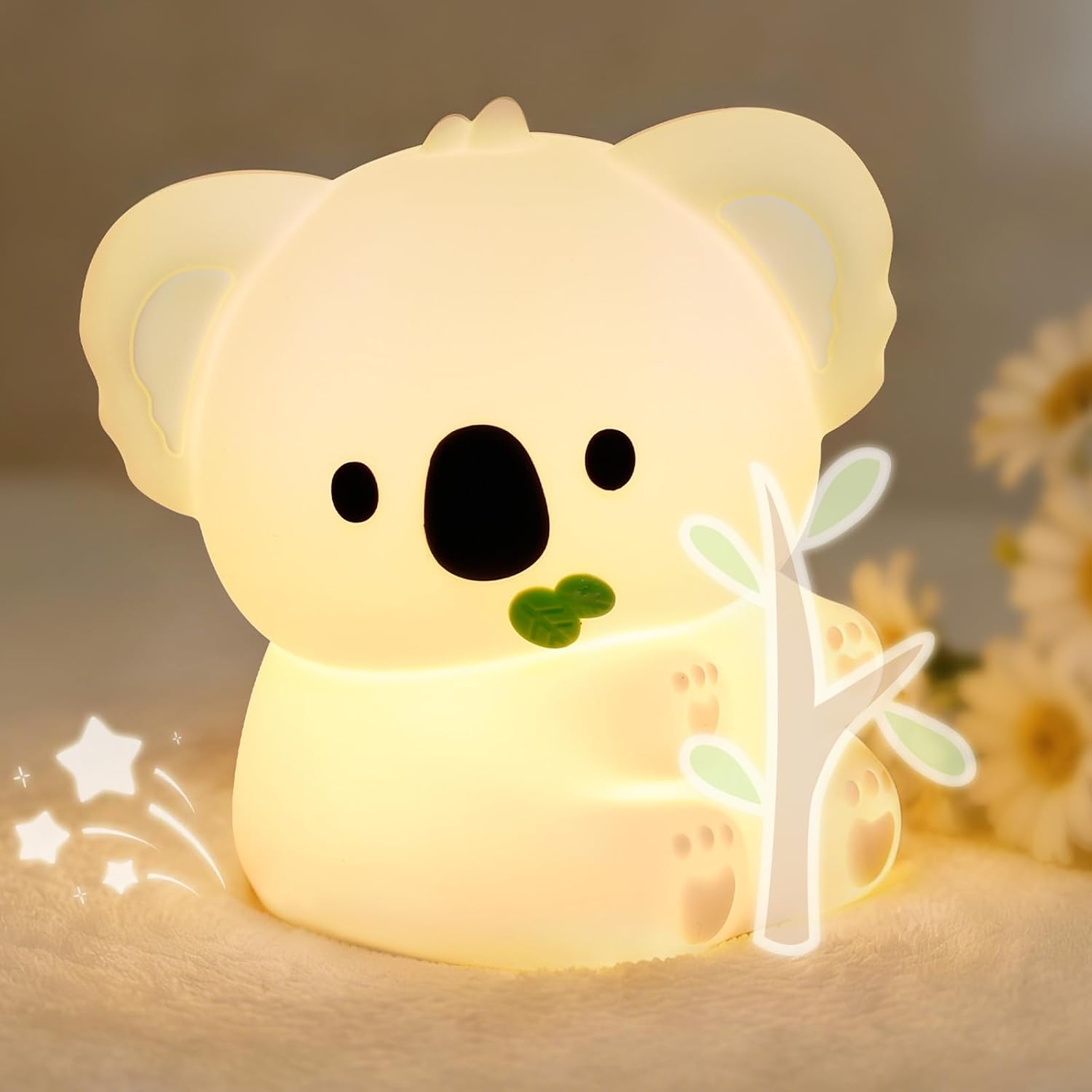 Koala-nachtlicht, Usb-wiederaufladbares Silikon-touch-nachtlicht