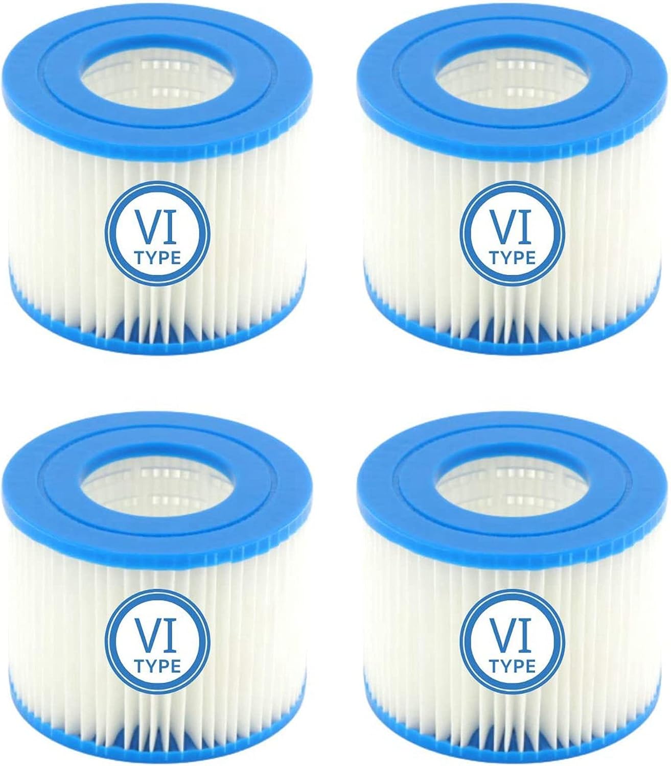 Spa Filter Vi Ersatzfilterkartuschen Für Bestway Flowclear Poolfilter Für Bestway Vi, Miami, Vegas, Monaco Größe 6-58323 (4 Stück)