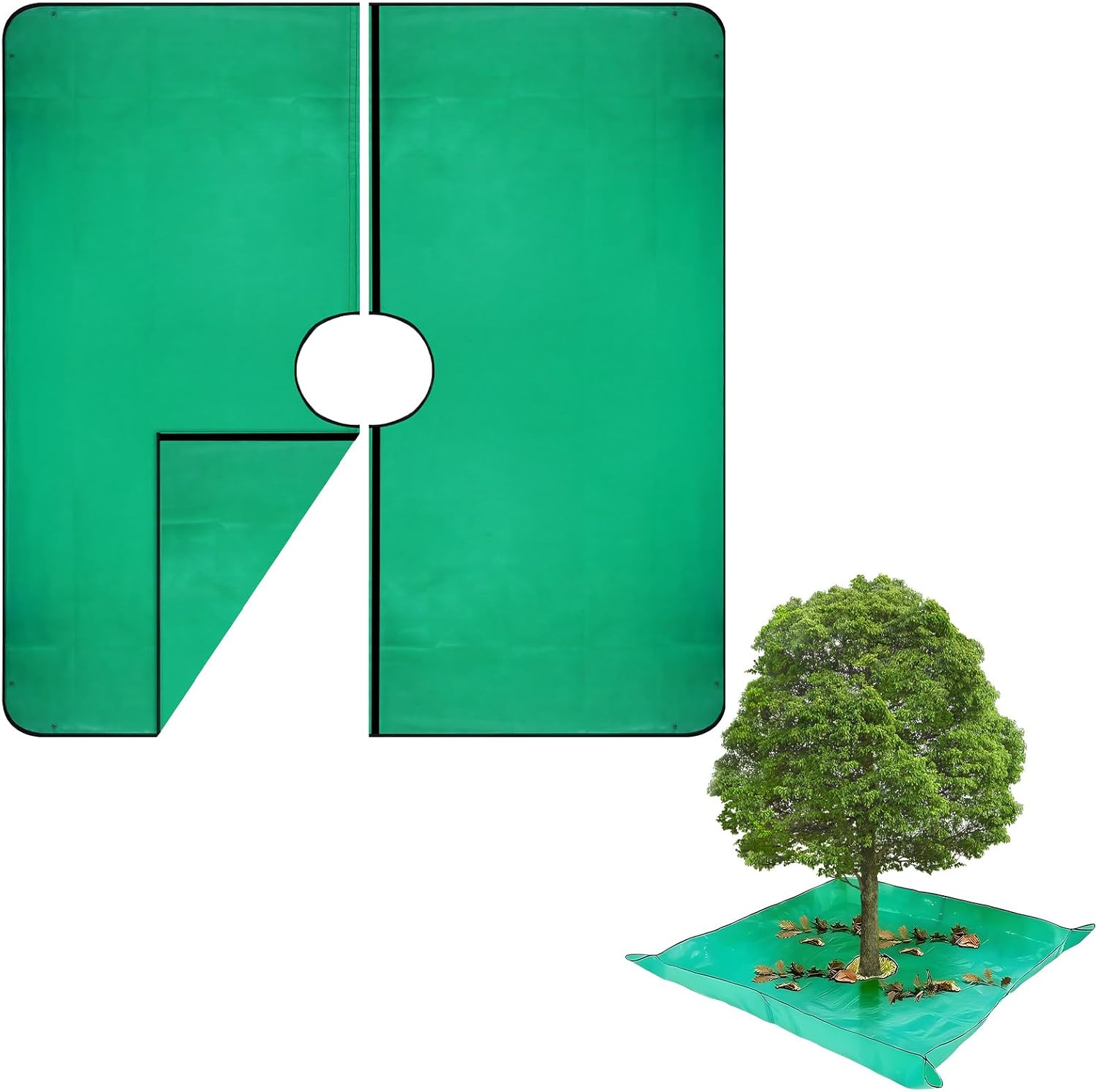 Garten- Und Baumschnittplane 200x200cm Mit 12'' Loch (grün)